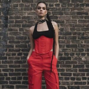 Romeo Hunte The drop Flame Red Corset NWT Size XXL